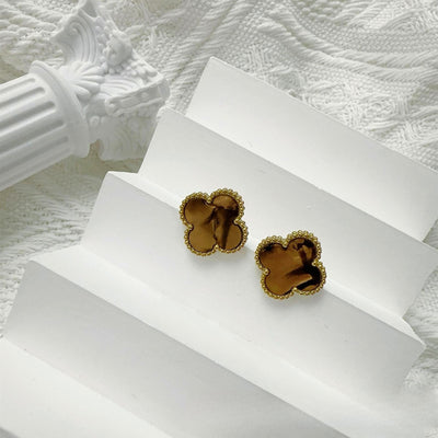 Four-leaf clover earrings