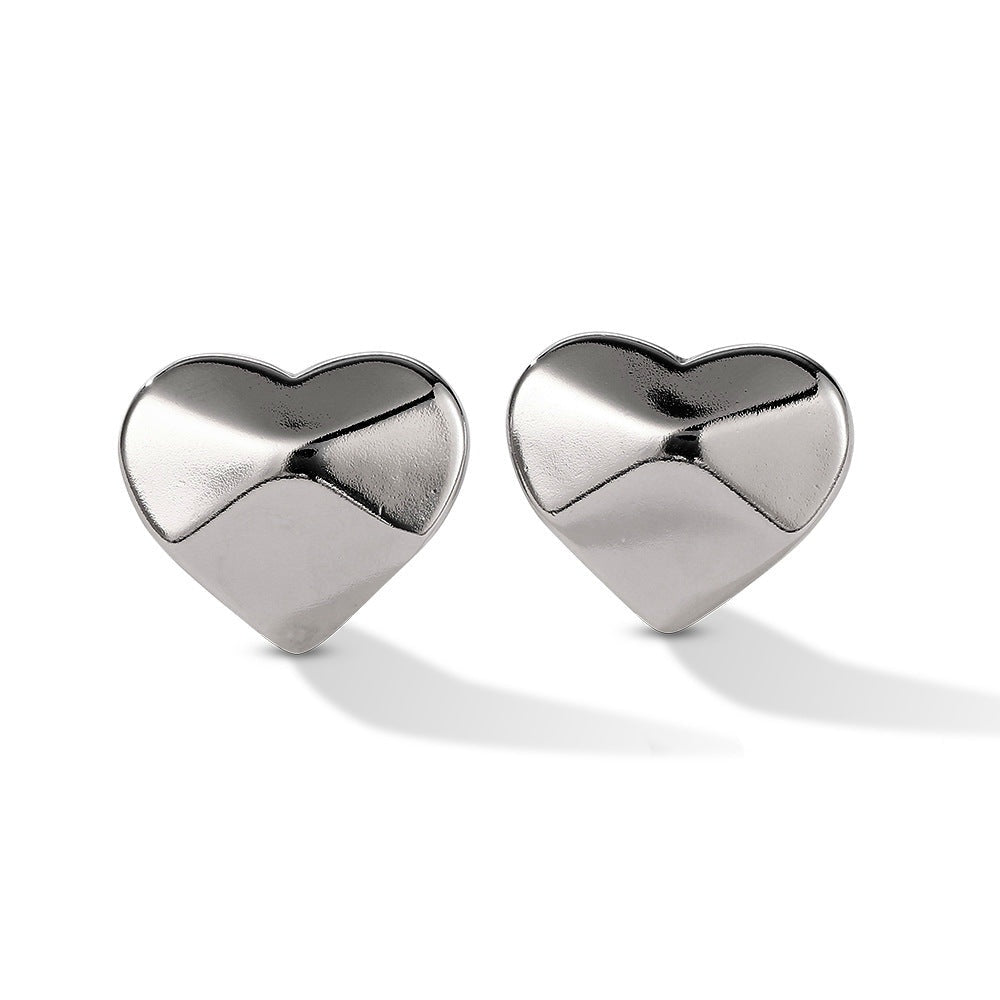 Fashion Simple Love Smooth Earrings