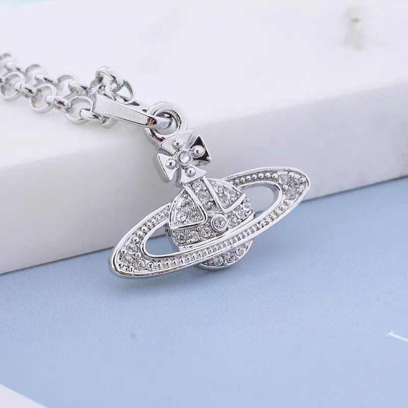 Classic Full Diamond Planet Necklace