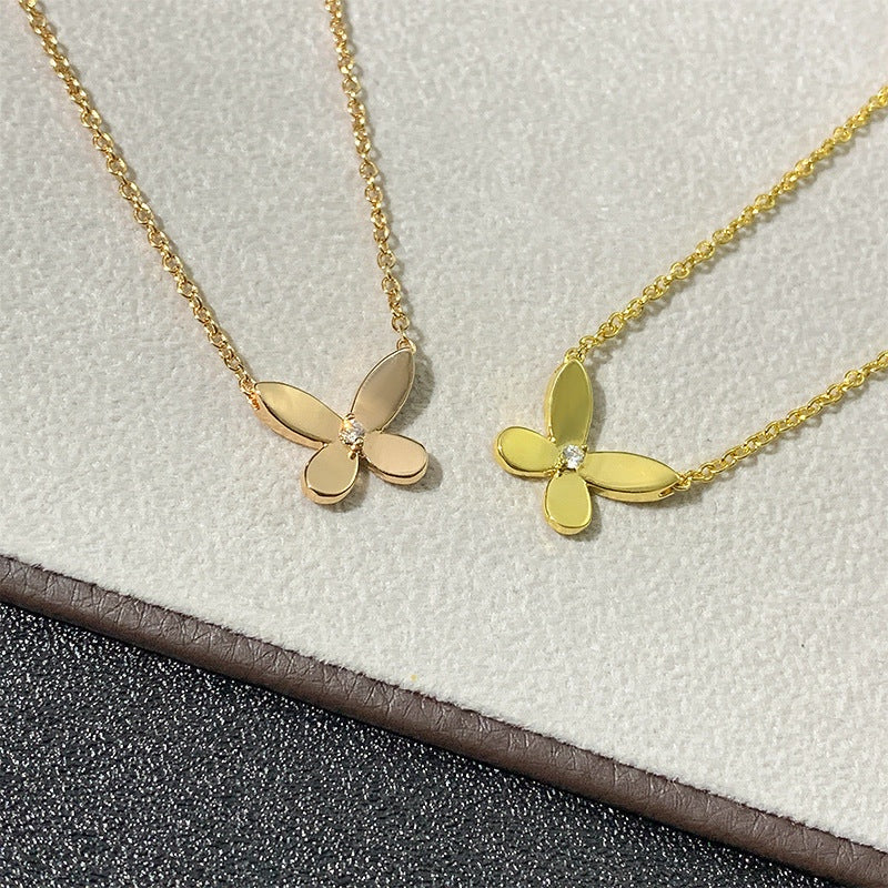 Butterfly glossy necklace