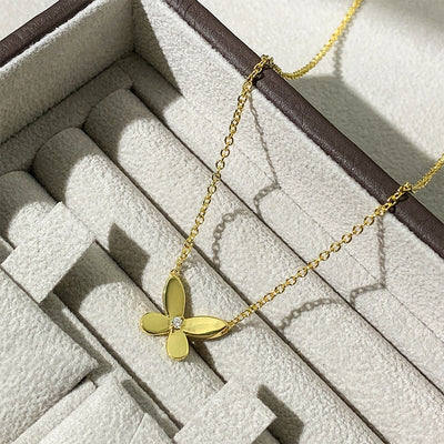 Butterfly glossy necklace