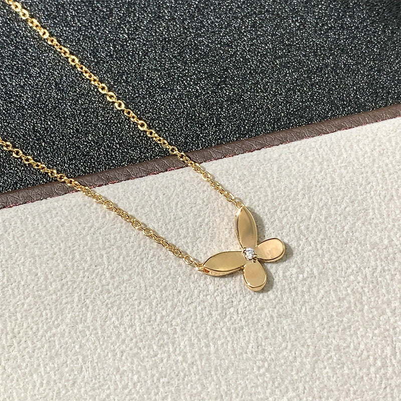 Butterfly glossy necklace