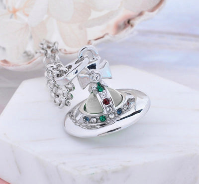 3D Planet Collarbone Chain Necklace