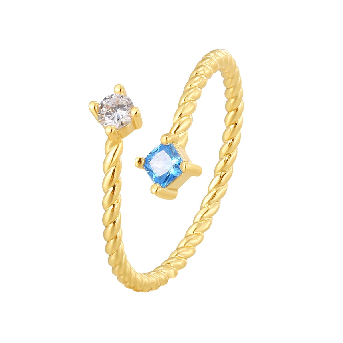 Set with two tone diamond ring