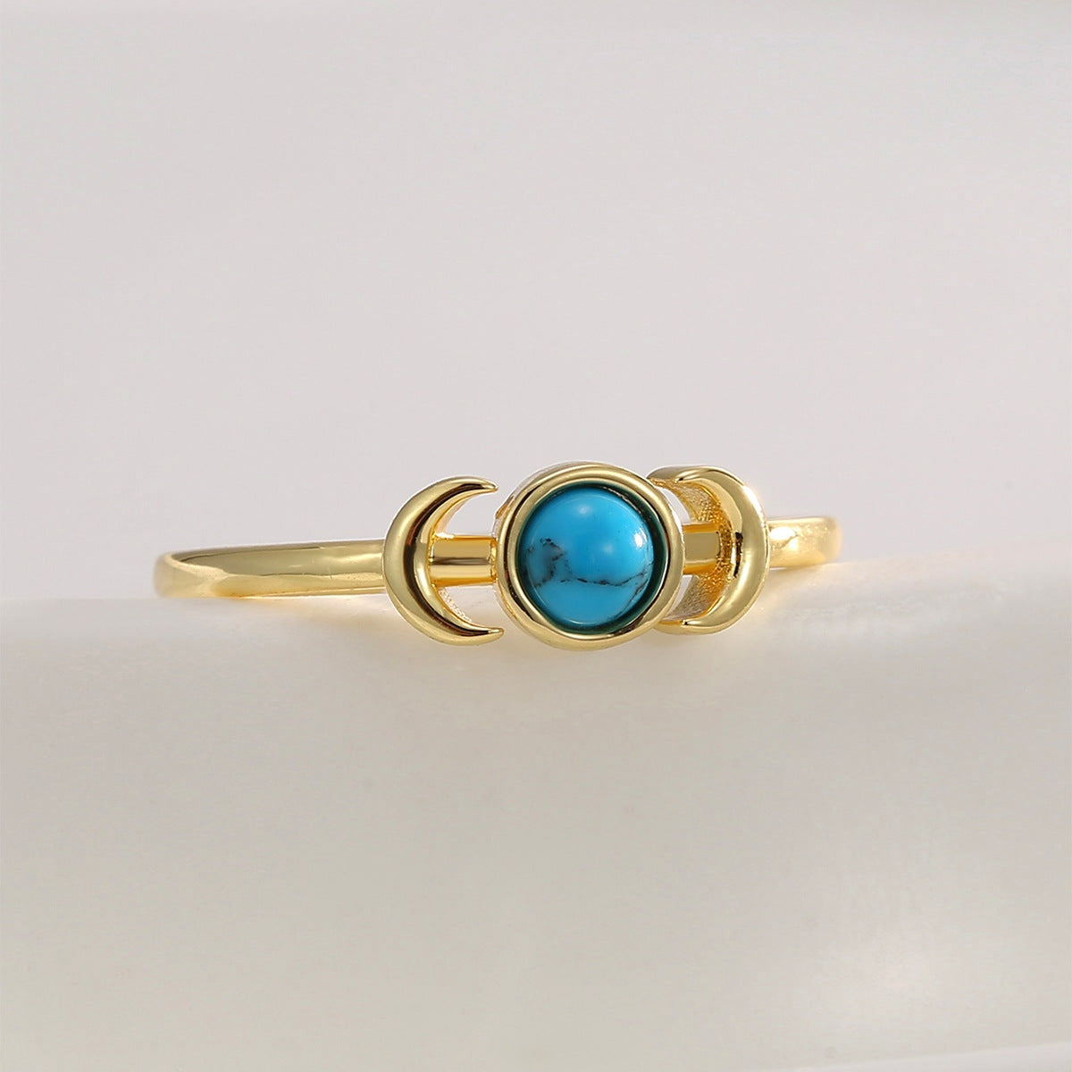 Set Turquoise Moon Tail Ring