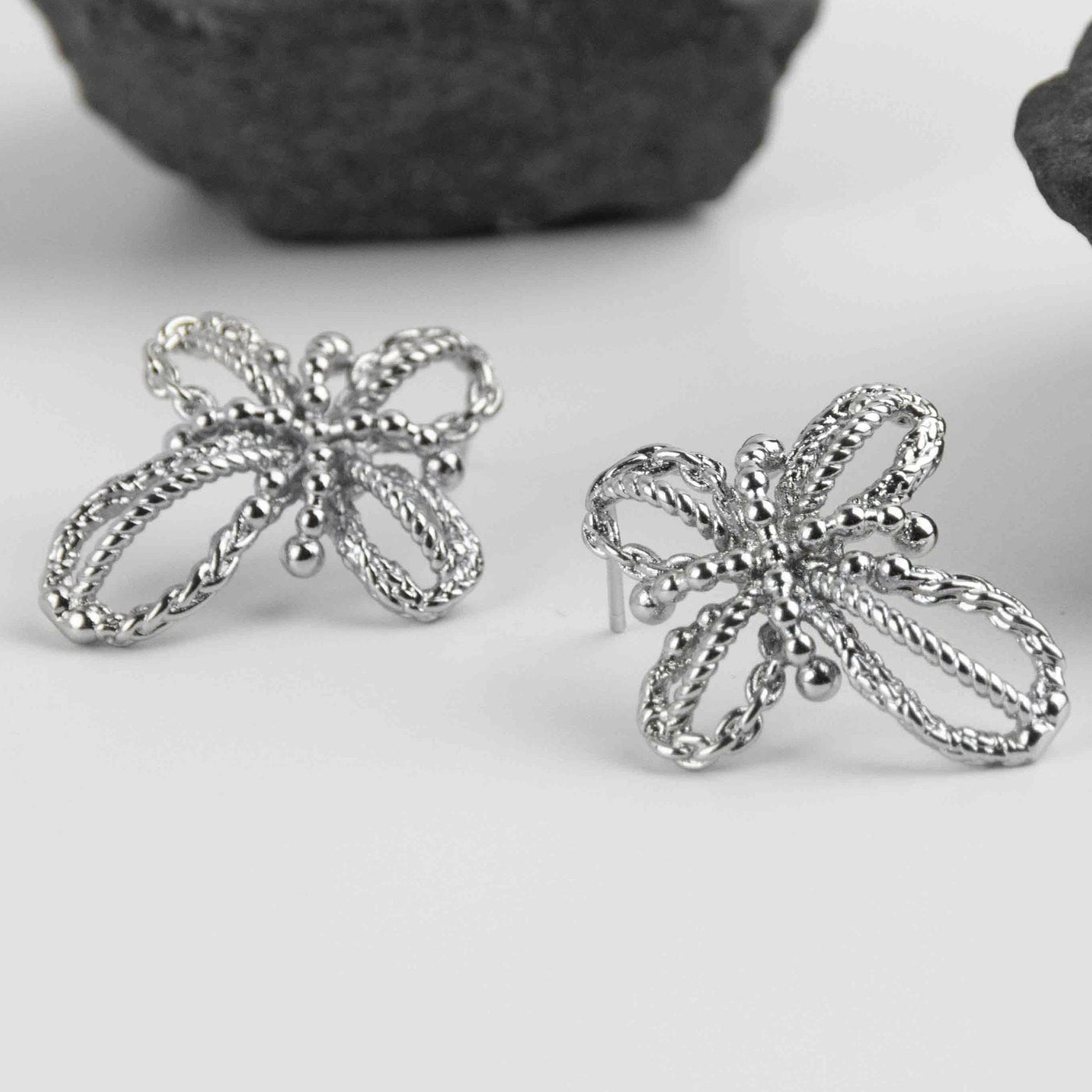 Hollow Flower Creative Braided Earrings