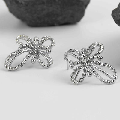 Hollow Flower Creative Braided Earrings