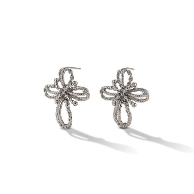 Hollow Flower Creative Braided Earrings