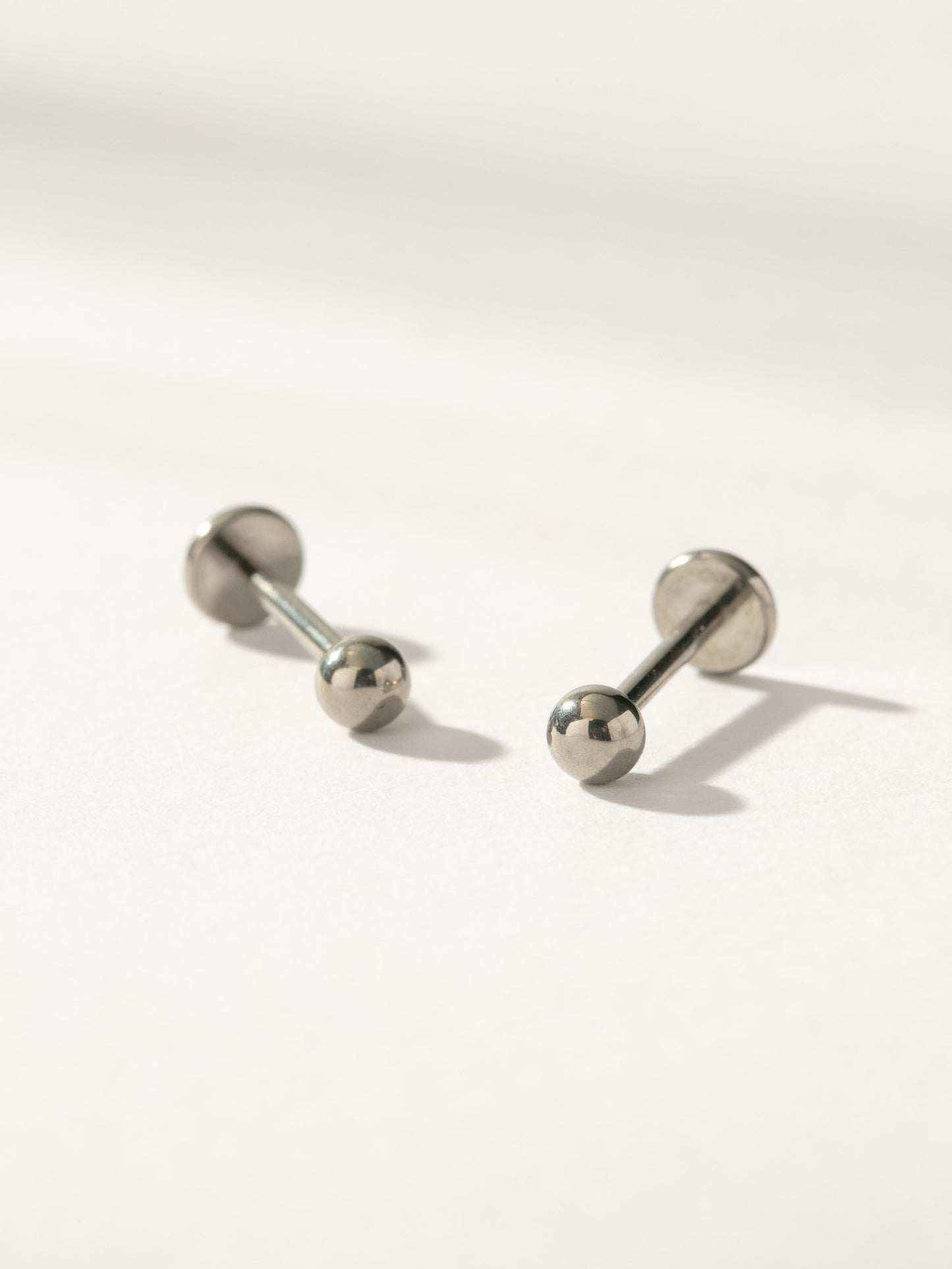 Titanium Ball Flat Back Earring