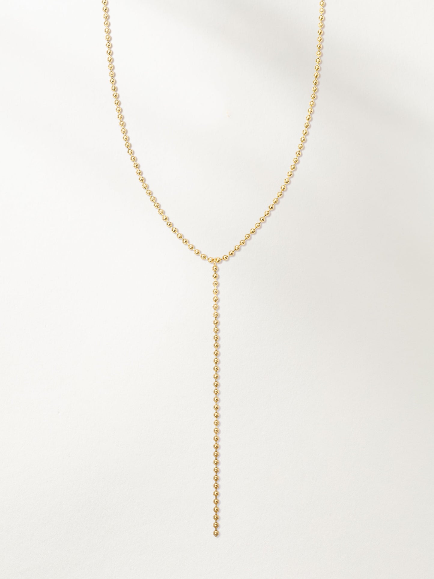 Ball Chain Lariat Necklace