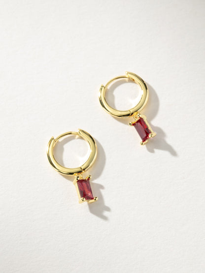 Birthstone Huggie Earrings