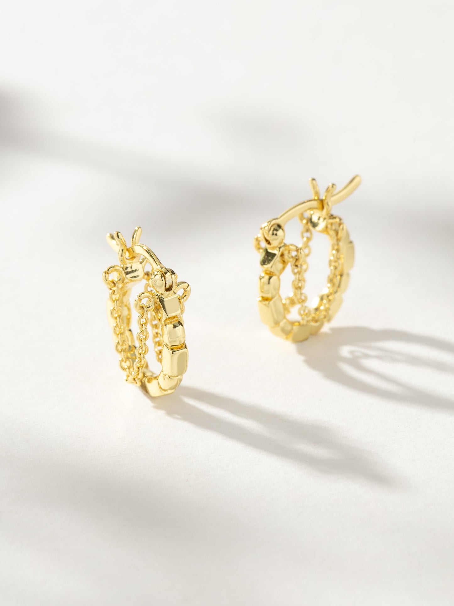 Risk Chain Huggie Earrings