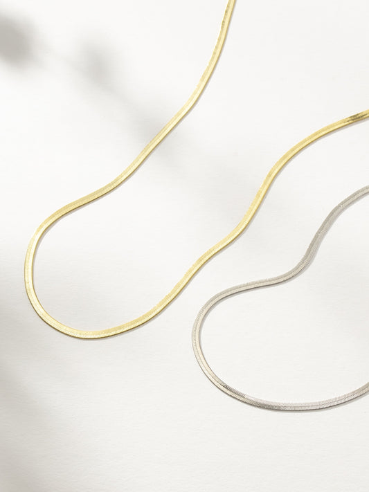 Bossy Herringbone Chain Necklace
