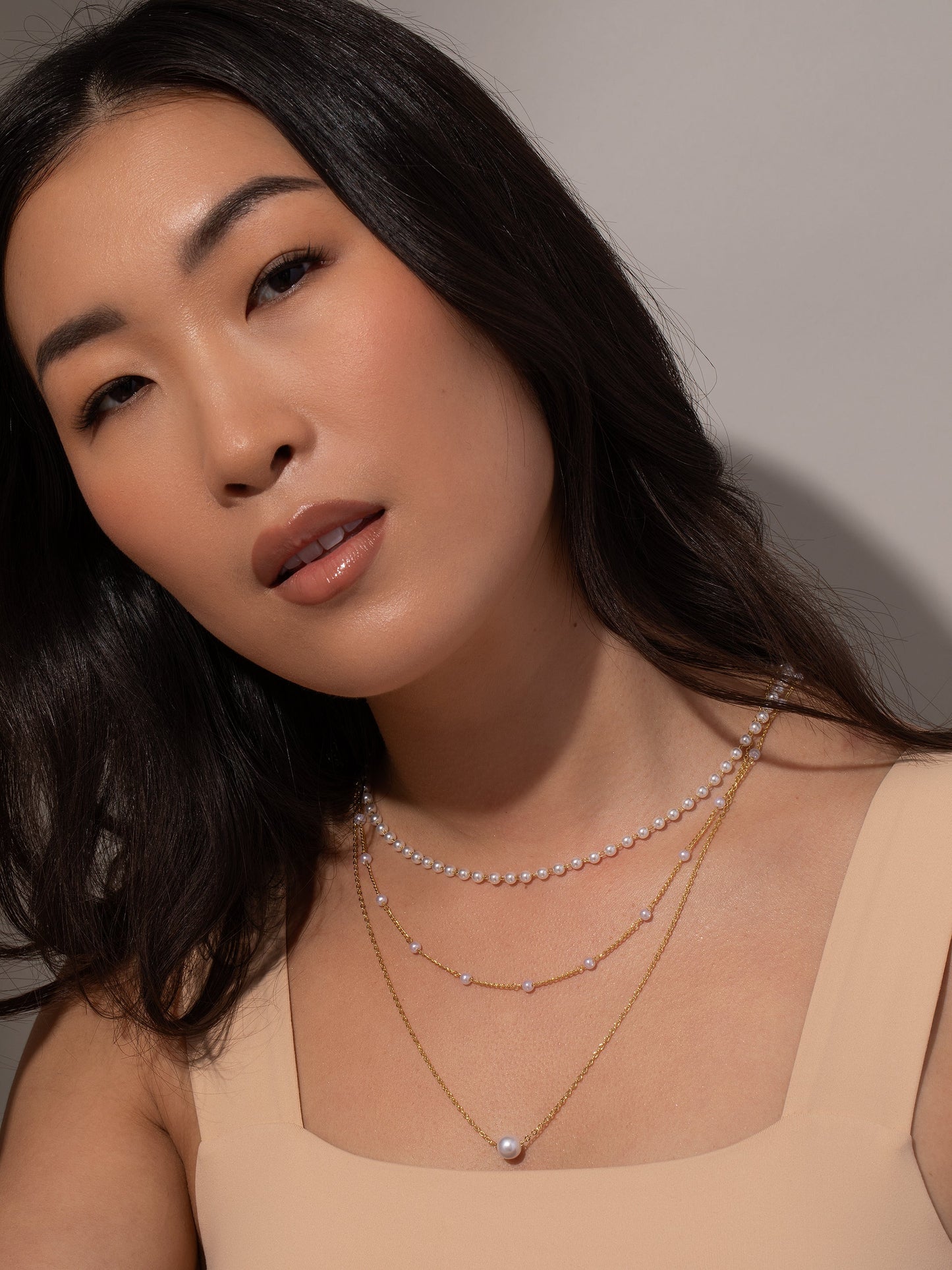 Triple Layer Pearl Necklace