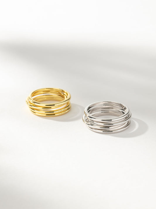 Simple Band Ring Stack (Set of 4)