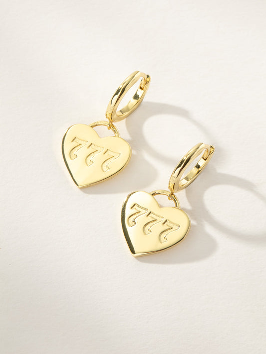 Lucky Girl Huggie Earrings